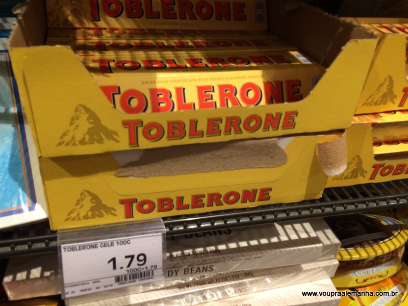 Toblerone 100g: €1,79