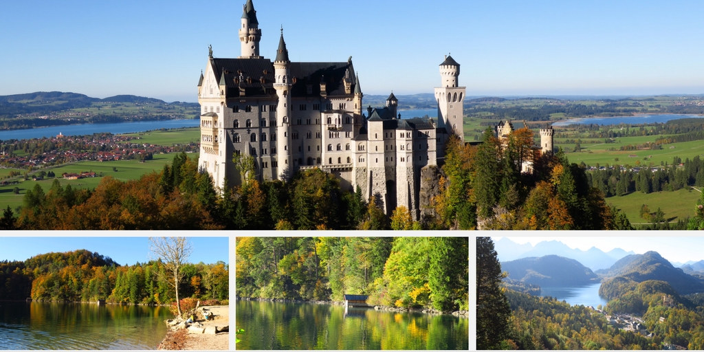 Castelo Neuschwanstein no Outono