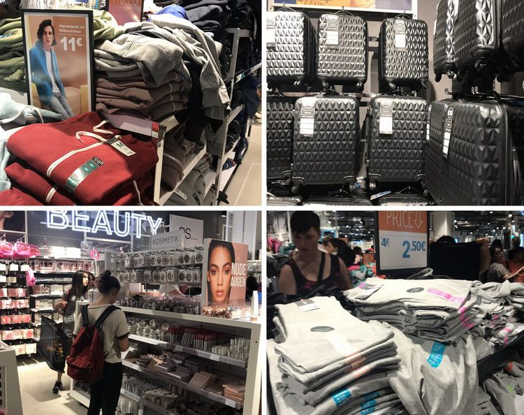 Grande produtos na Primark de Munique