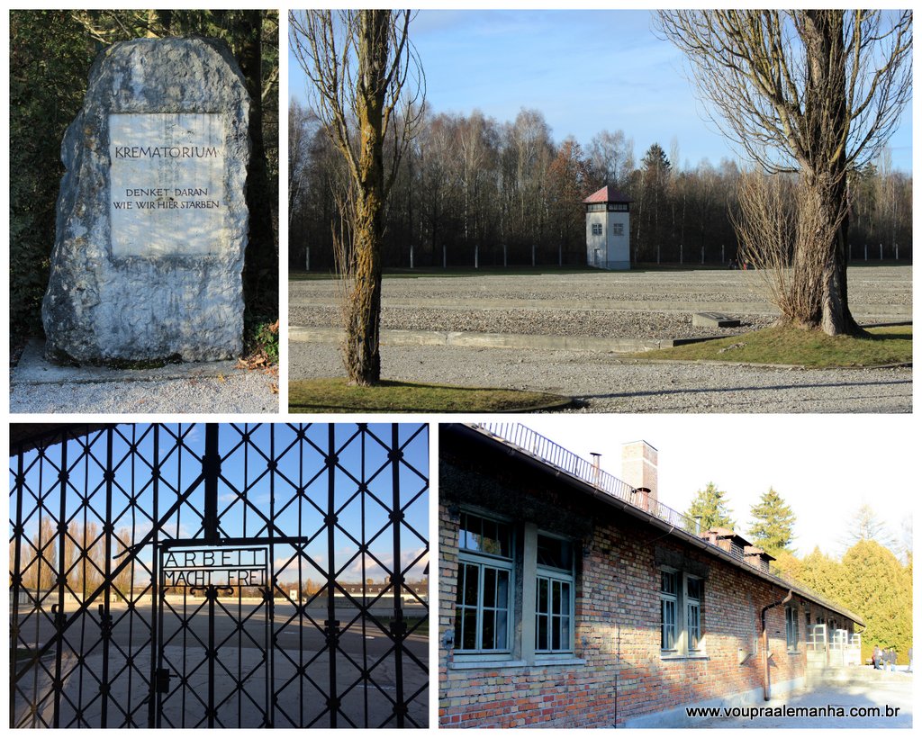 As várias instalações de um Campo de Concentração na Alemanha, na cidade de Dachau