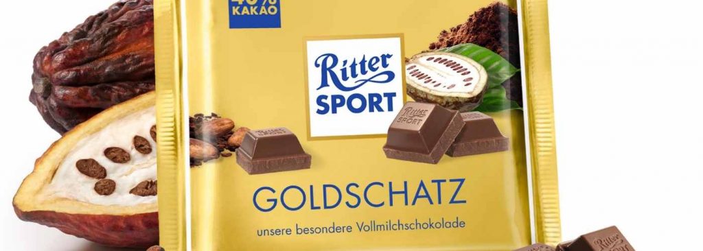Barra quadrada do chocolate Ritter Sport